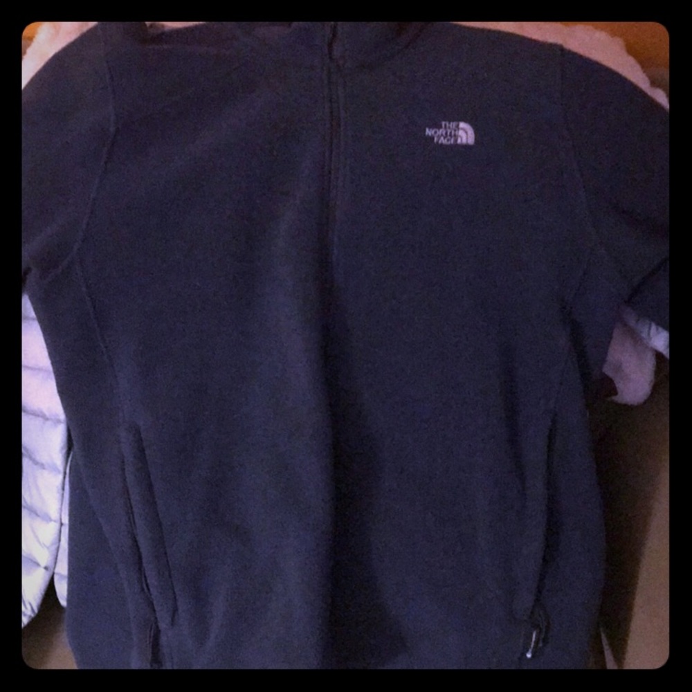 Navy Blue Fleece Coat
